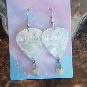 White Dangle Earrings